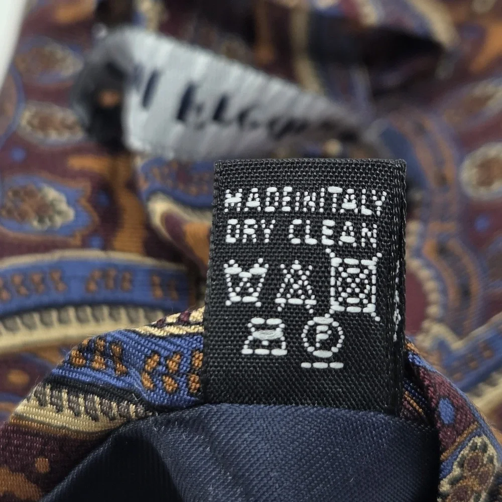 Paul Fredrick Necktie Men's Paisley 100% Silk Tie Multicolor Made in Italy